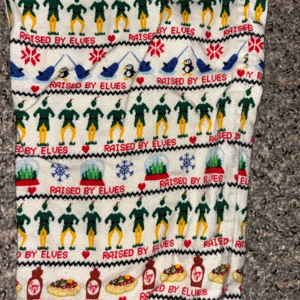 ELF Festive Pajama Bottoms Size Small - Picture 3 of 3